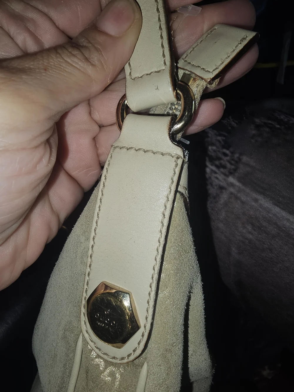 Gucci GREEN/Beige Suede GG Monogram Hobo Bag Limited Edition